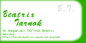 beatrix tarnok business card